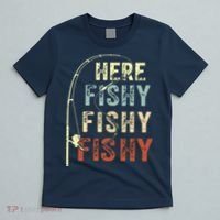 Here Fishy Fishy Fishy Funny Fishing T-Shirt thumb 5