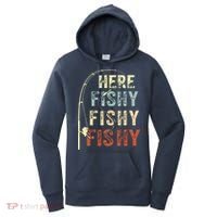 Here Fishy Fishy Fishy Funny Fishing Women's Hoodie thumb 0