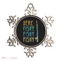Here Fishy Fishy Fishing Lover Tee Fishermans Gift Ornament thumb 0