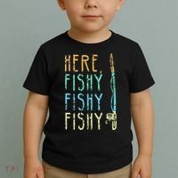 Here Fishy Fishy Fishing Lover Tee Fishermans Gift Toddler T-Shirt thumb 2