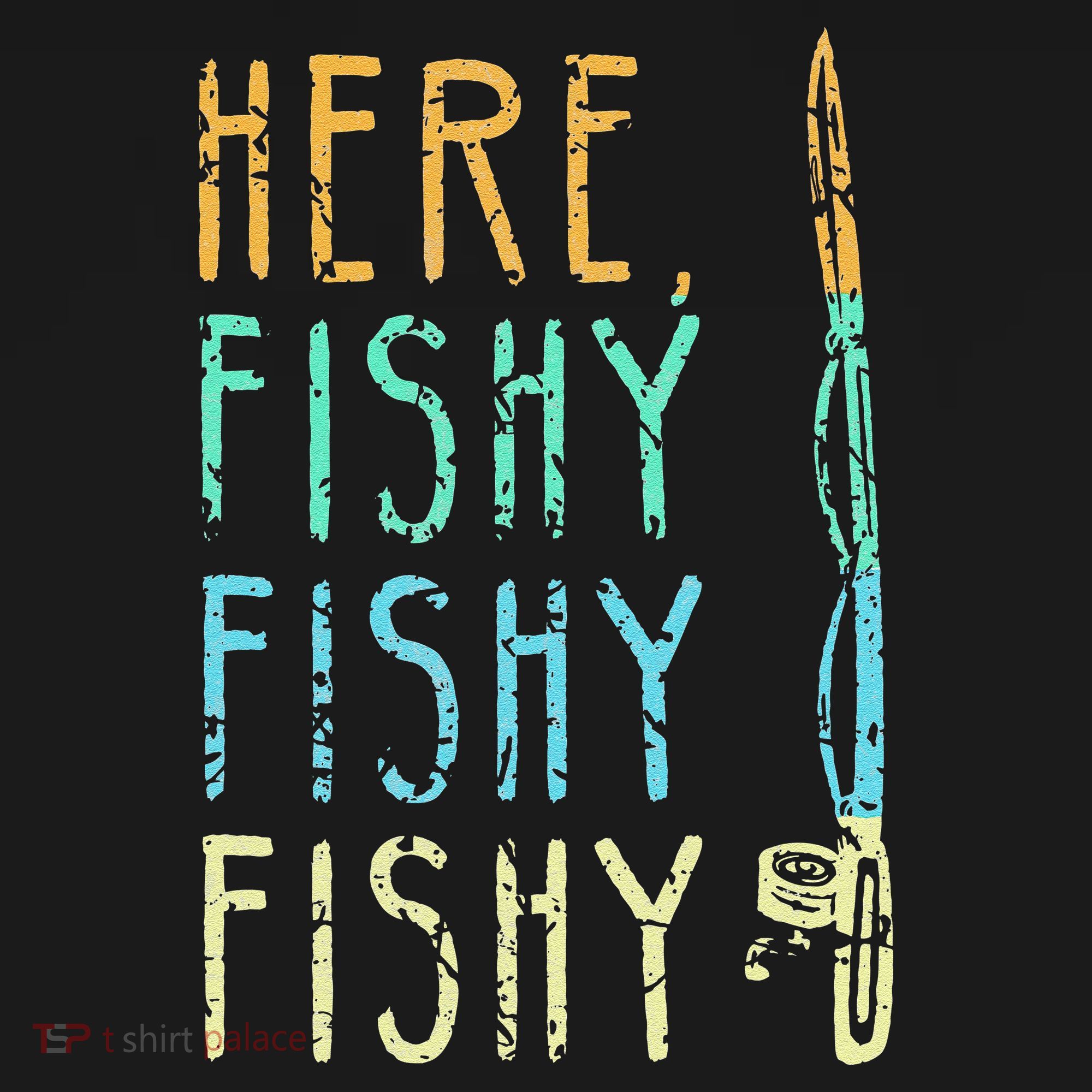 Here Fishy Fishy Fishing Lover Tee Fishermans Gift Kids Sweatshirt