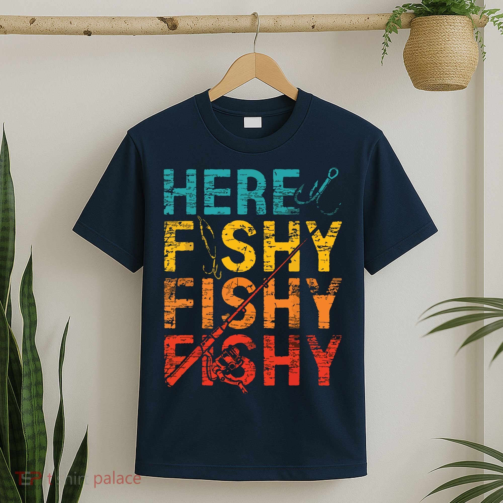 Here Fishy Fishy Fishy Fishing Gift T-Shirt