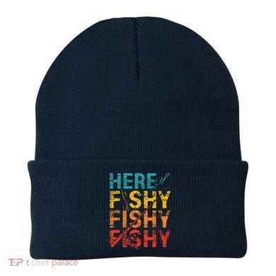 Here Fishy Fishy Fishy Fishing Gift Beanie