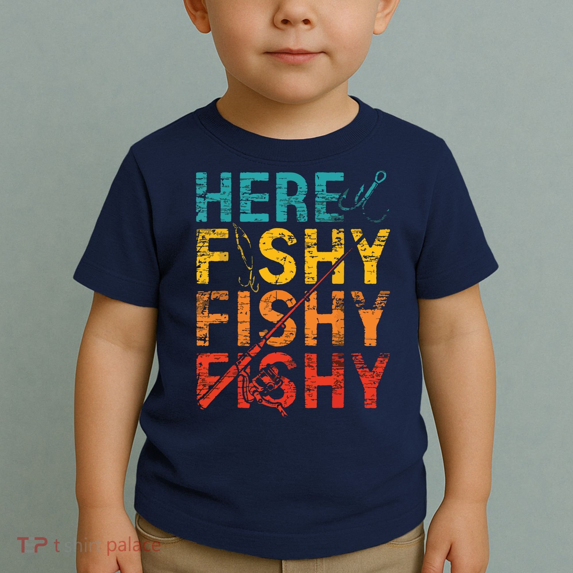 Here Fishy Fishy Fishy Fishing Gift Toddler T-Shirt