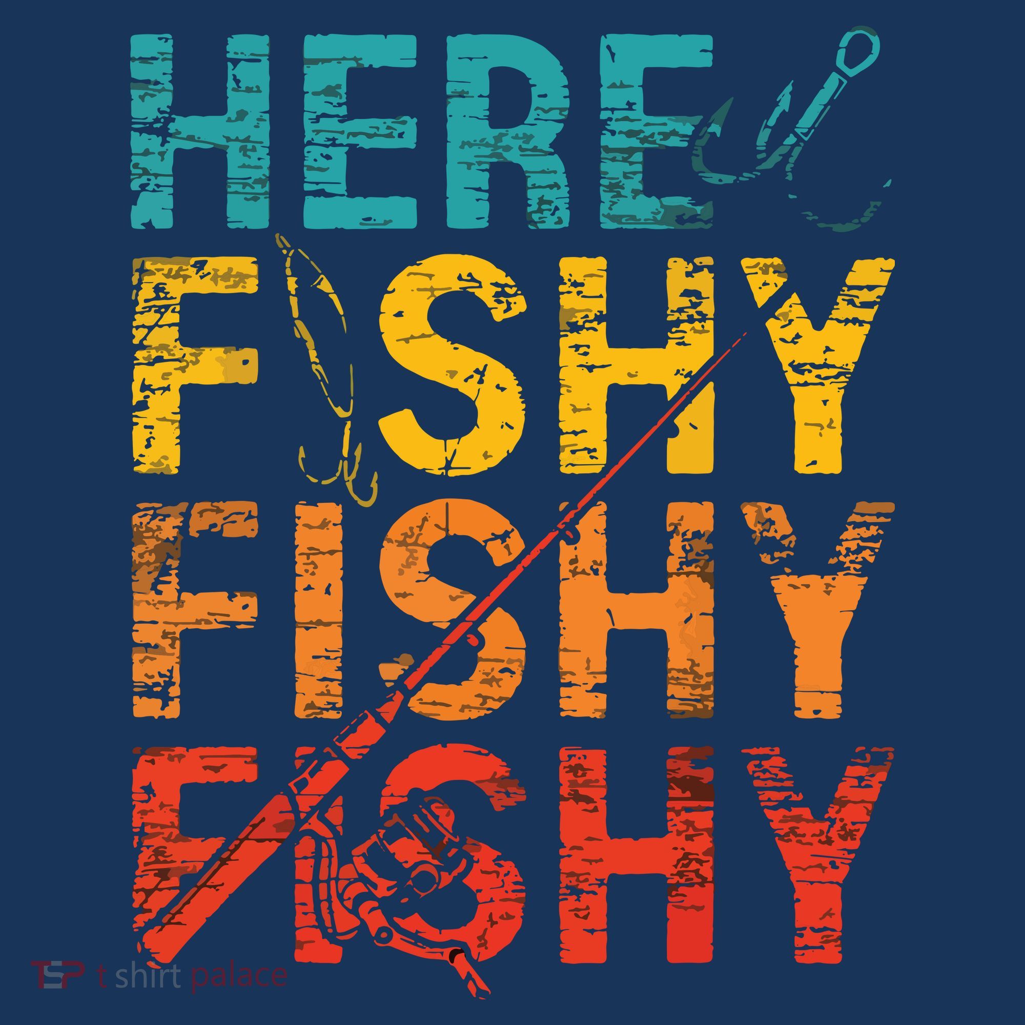 Here Fishy Fishy Fishy Fishing Gift Visor