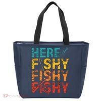 Here Fishy Fishy Fishy Fishing Gift Tote Bag thumb 0
