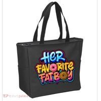 Her Favorite Fatboy Tee Tote Bag thumb 2