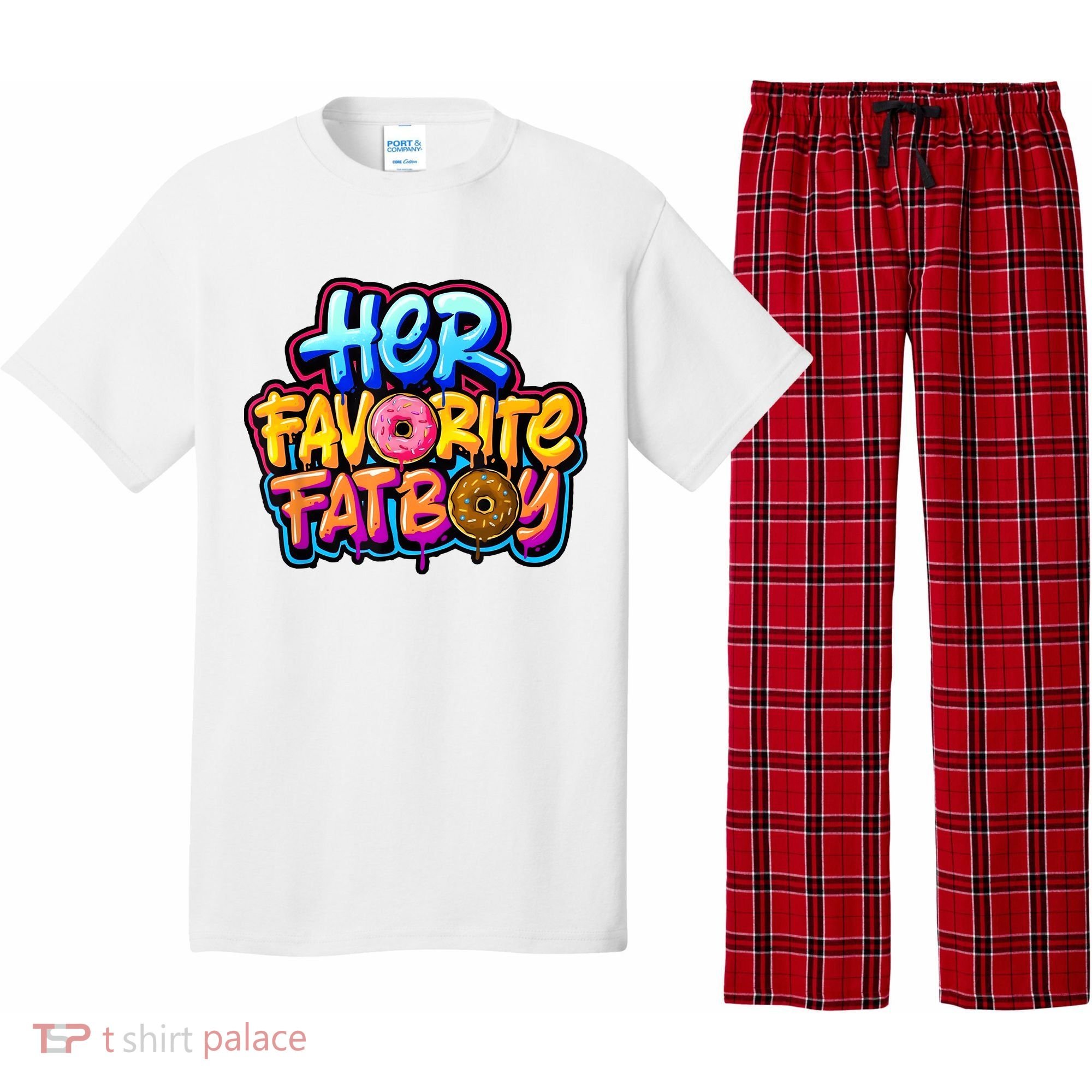 Her Favorite Fatboy Tee Pajama Set