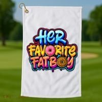 Her Favorite Fatboy Tee Golf Towel thumb 1