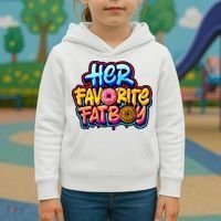 Her Favorite Fatboy Tee Kids Hoodie thumb 3