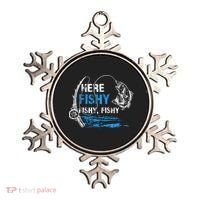Here Fishy Funny Fishing Fisher Fish Graphic Gift Ornament thumb 0
