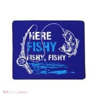Here Fishy Funny Fishing Fisher Fish Graphic Gift Mousepad thumb 0