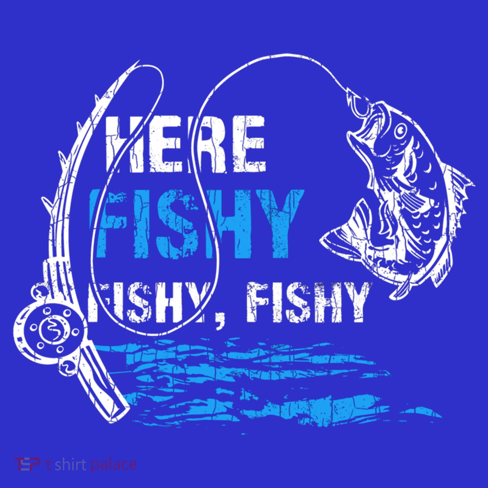 Here Fishy Funny Fishing Fisher Fish Graphic Gift Mousepad