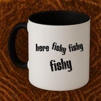 Here Fishy Fishy Fishy Funny Fishing Gift Coffee Mug thumb 2