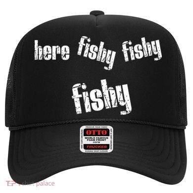 Here Fishy Fishy Fishy Funny Fishing Gift Hat