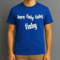 Here Fishy Fishy Fishy Funny Fishing Gift T-Shirt thumb 3