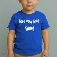 Here Fishy Fishy Fishy Funny Fishing Gift Toddler T-Shirt thumb 2