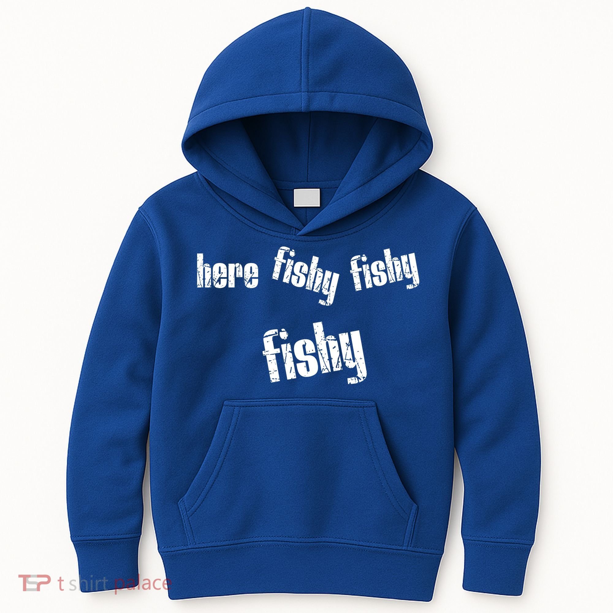 Here Fishy Fishy Fishy Funny Fishing Gift Kids Hoodie
