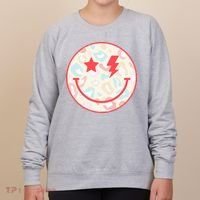 Happy Face Floral Preppy Aesthetic Smiling Face Women's Sweatshirt thumb 0