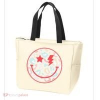 Happy Face Floral Preppy Aesthetic Smiling Face Tote Bag thumb 3