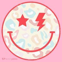 Happy Face Floral Preppy Aesthetic Smiling Face Coaster thumb 2