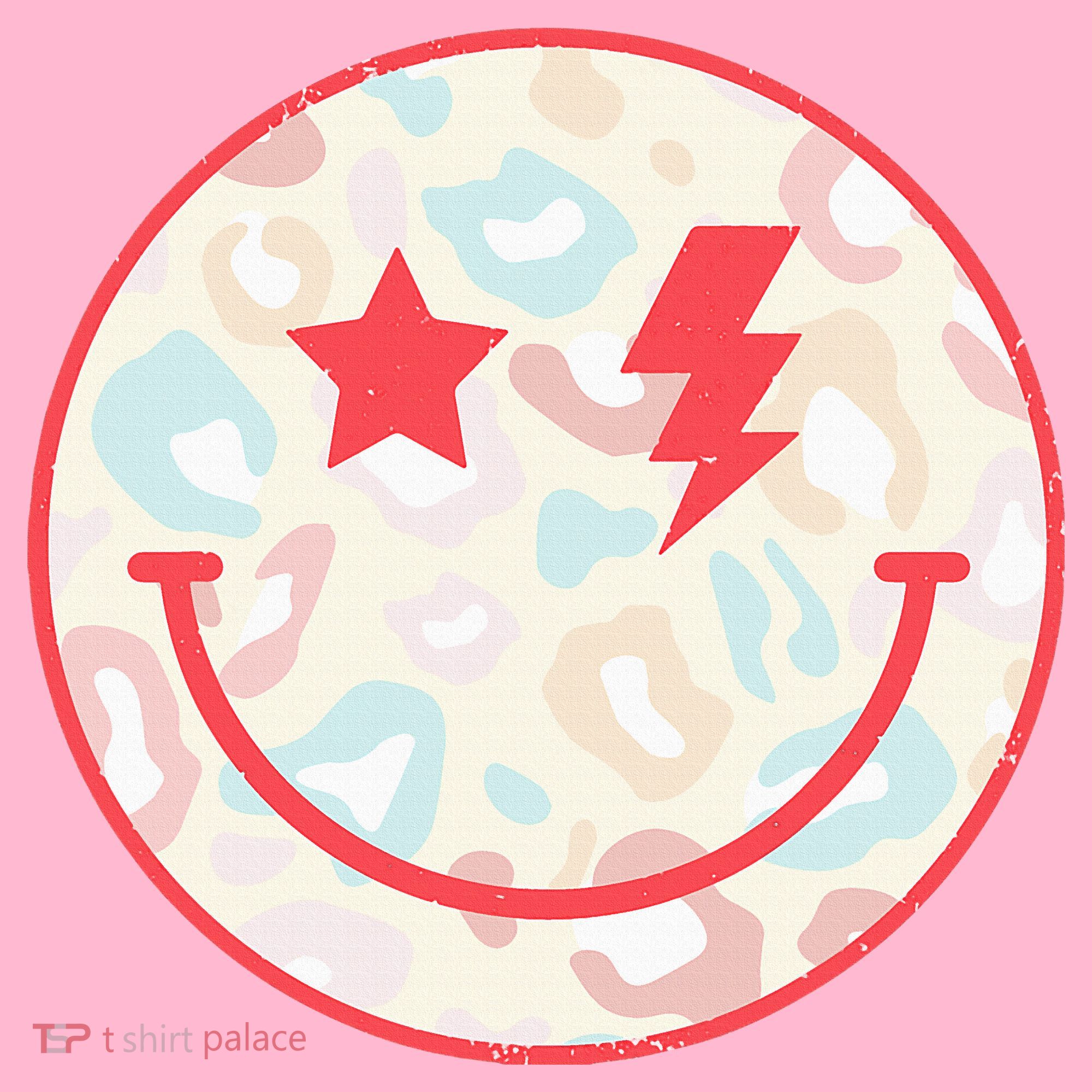 Happy Face Floral Preppy Aesthetic Smiling Face Coaster
