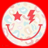 Happy Face Floral Preppy Aesthetic Smiling Face Santa Hat thumb 1