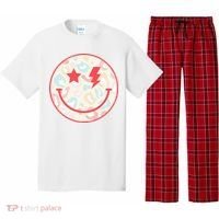 Happy Face Floral Preppy Aesthetic Smiling Face Pajama Set thumb 0