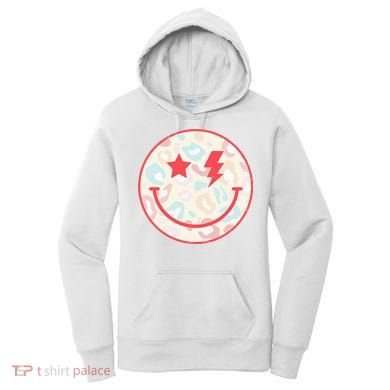 Happy Face Floral Preppy Aesthetic Smiling Face Women's Hoodie