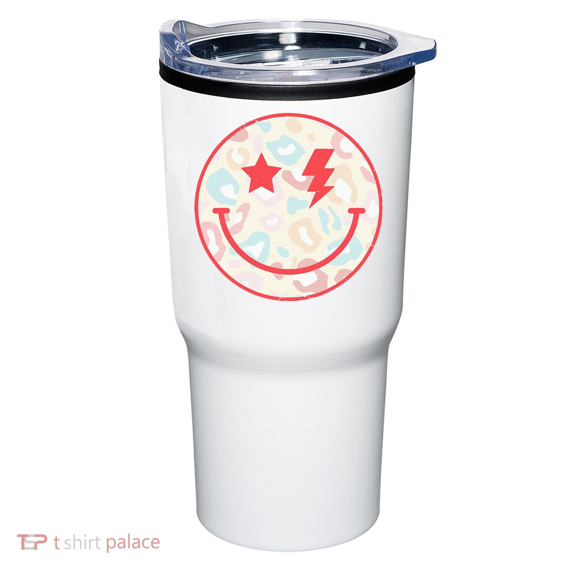 Happy Face Floral Preppy Aesthetic Smiling Face Tumbler