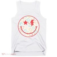 Happy Face Floral Preppy Aesthetic Smiling Face Tank Top thumb 0