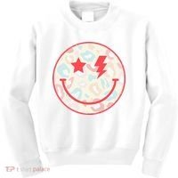 Happy Face Floral Preppy Aesthetic Smiling Face Kids Sweatshirt thumb 0