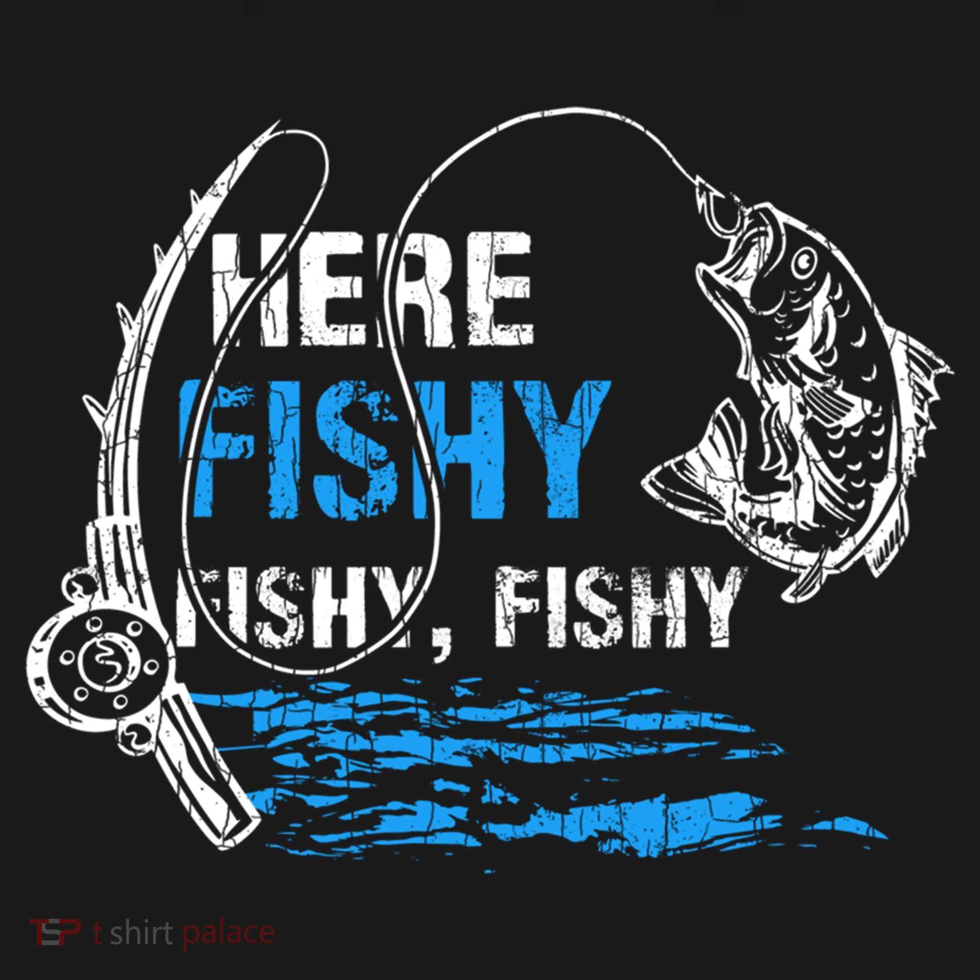 Here Fishy Funny Fishing Fisher Fish Graphic Gift Ornament