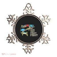 Here Fishy Fishy Retro Nature Trout Fly Fishing Gift Ornament thumb 0