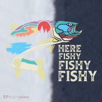 Here Fishy Fishy Retro Nature Trout Fly Fishing Gift Sport-Tek Competitor United Soccer Jersey thumb 4
