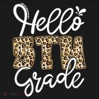 Hello Fifth Grade Happy First Day Of School Leopard Cool Gift Bucket Hat thumb 4