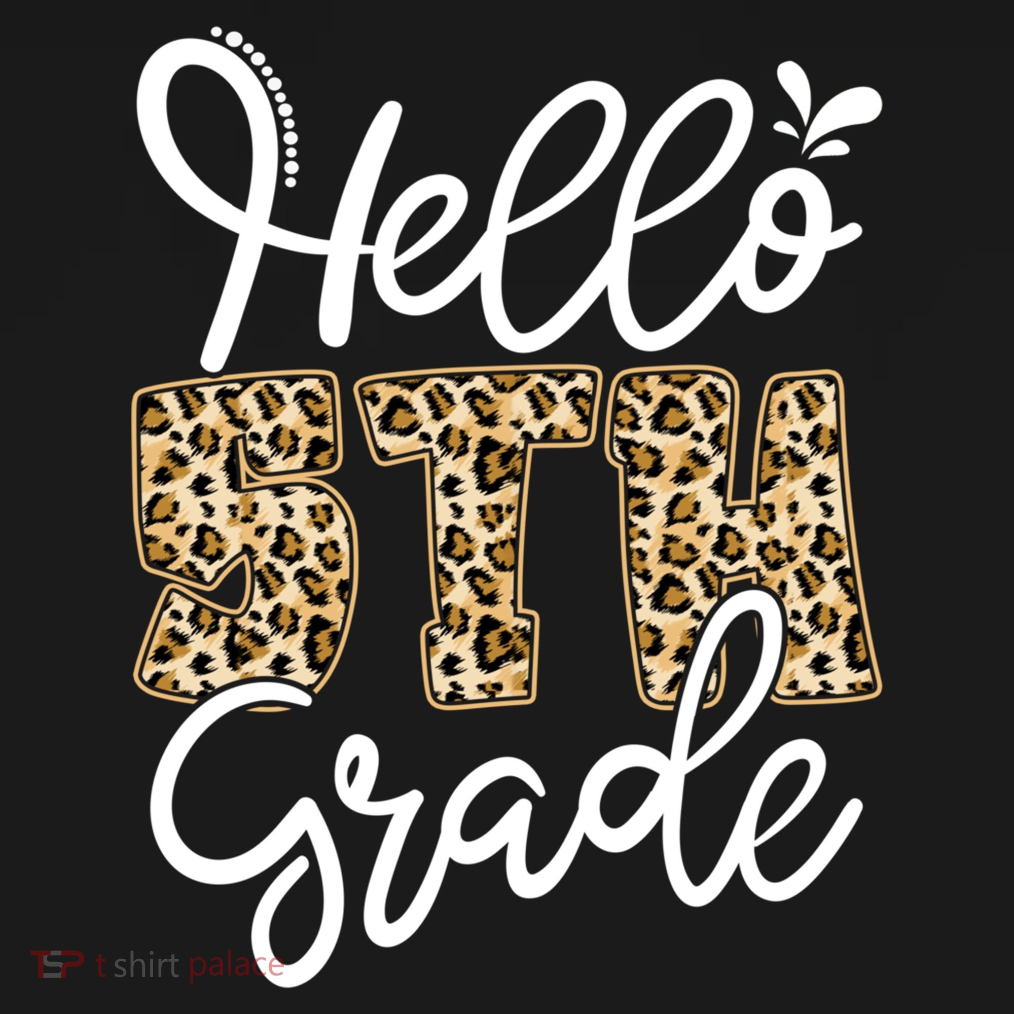 Hello Fifth Grade Happy First Day Of School Leopard Cool Gift Bucket Hat