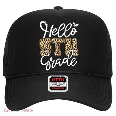 Hello Fifth Grade Happy First Day Of School Leopard Cool Gift Hat