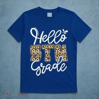 Hello Fifth Grade Happy First Day Of School Leopard Cool Gift T-Shirt thumb 5