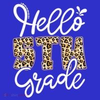 Hello Fifth Grade Happy First Day Of School Leopard Cool Gift Visor thumb 3