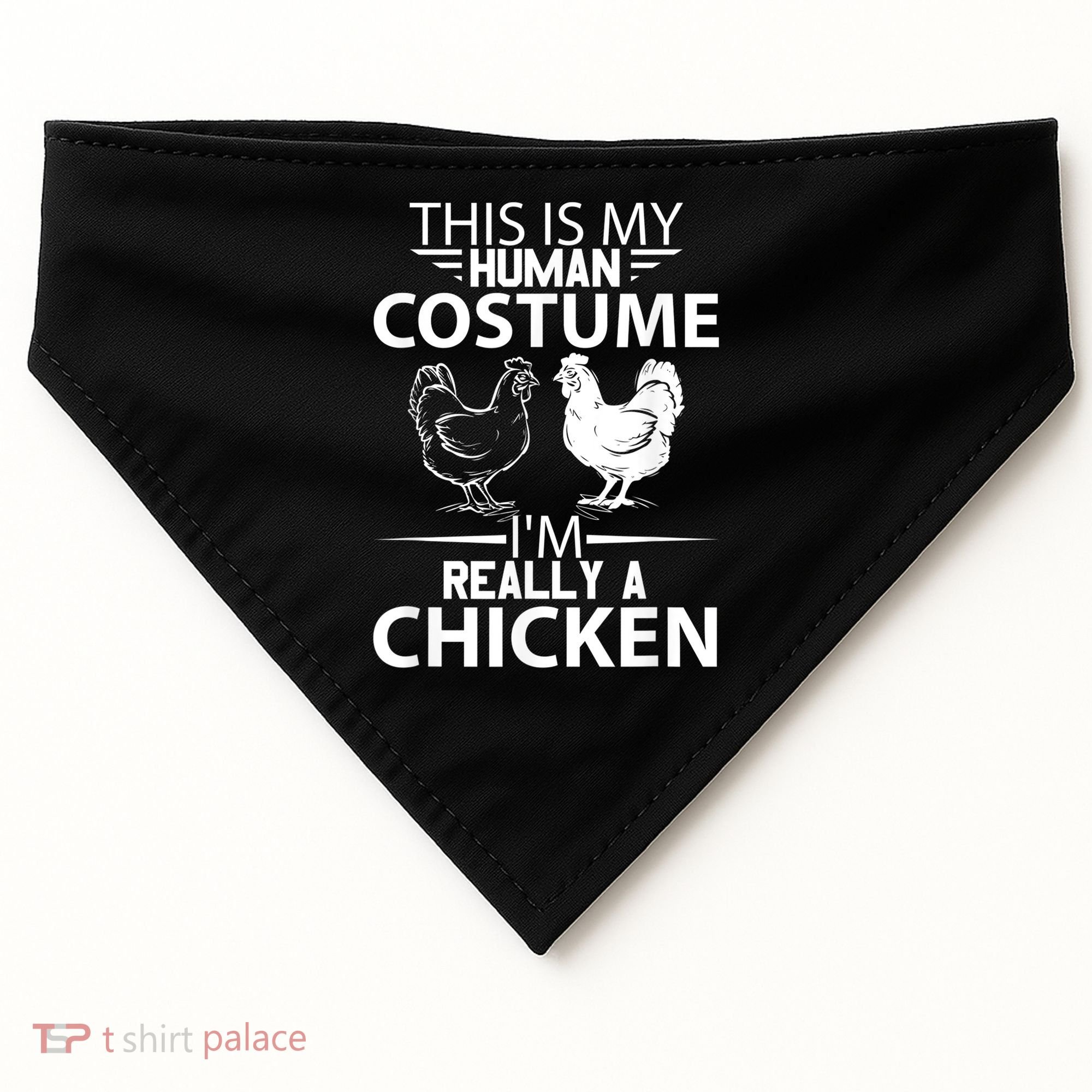 Halloween Funny Gift This Is My Human Costume Chicken USA-Made Doggie Bandana
