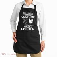 Halloween Funny Gift This Is My Human Costume Chicken Apron thumb 2