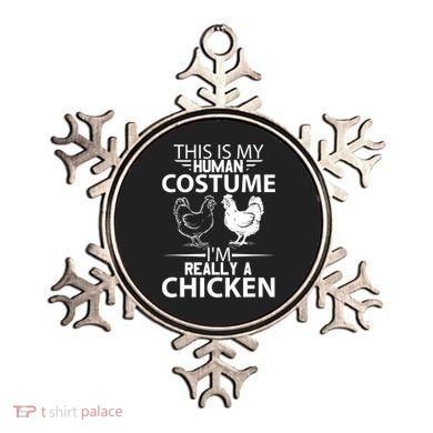 Halloween Funny Gift This Is My Human Costume Chicken Ornament