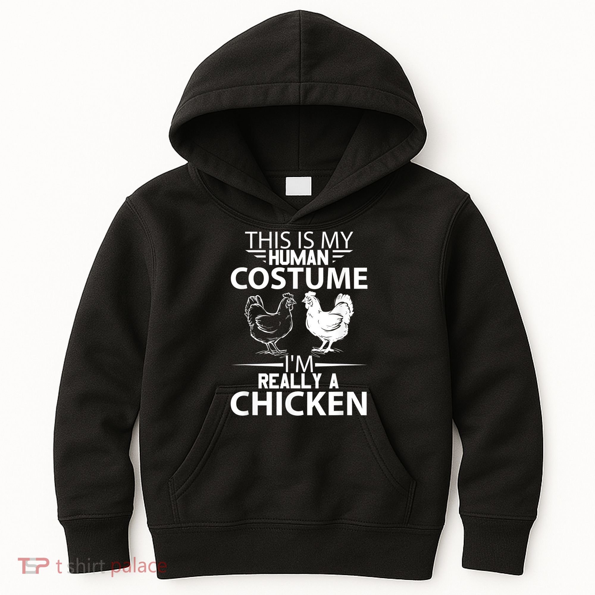 Halloween Funny Gift This Is My Human Costume Chicken Kids Hoodie