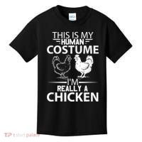 Halloween Funny Gift This Is My Human Costume Chicken Kids T-Shirt thumb 0