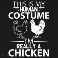 Halloween Funny Gift This Is My Human Costume Chicken Tote Bag thumb 4