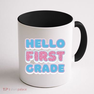Hello First Grade Back To School Coffee Mug back