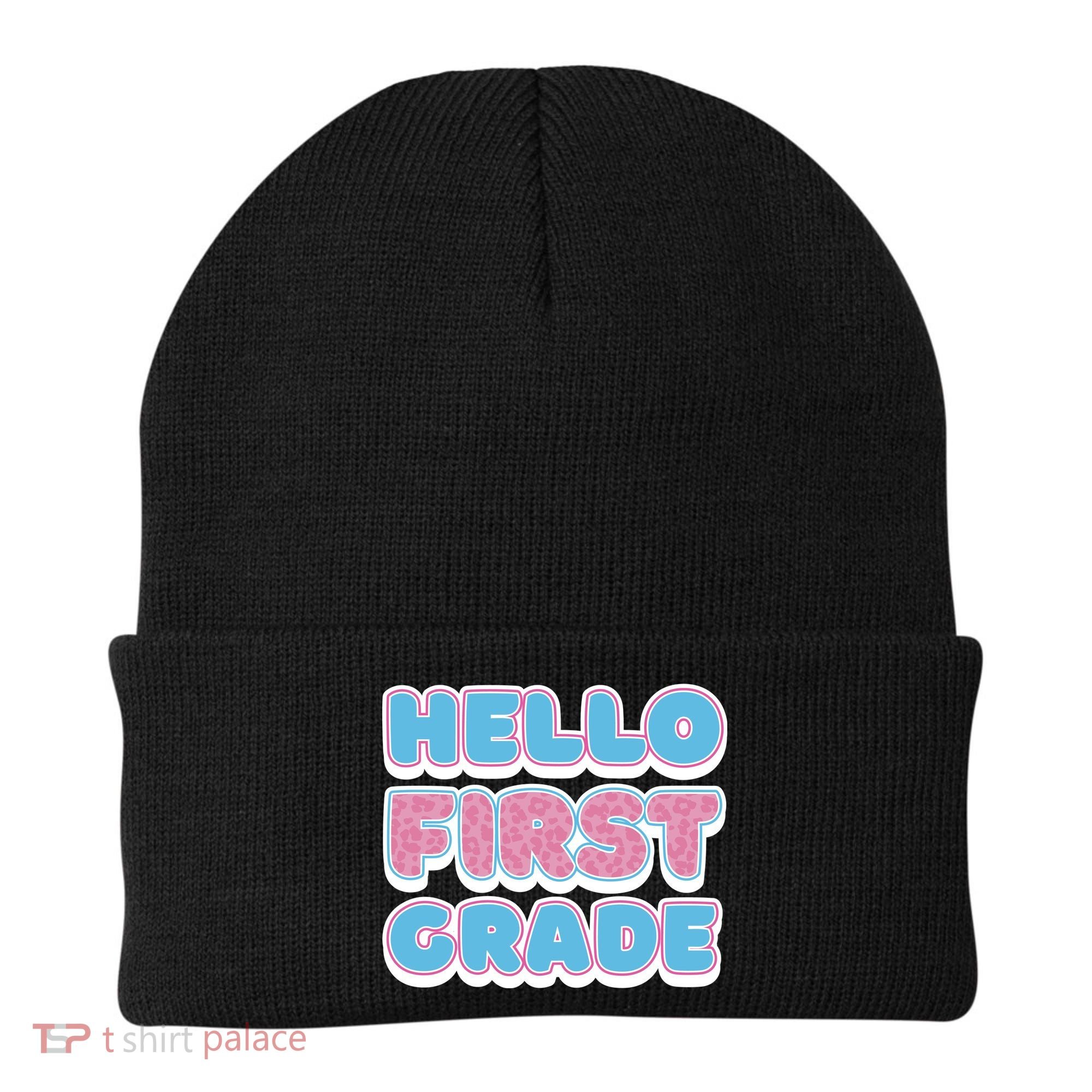 Hello First Grade Back To School Beanie
