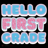 Hello First Grade Back To School Ornament thumb 1