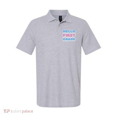 Hello First Grade Back To School Polo